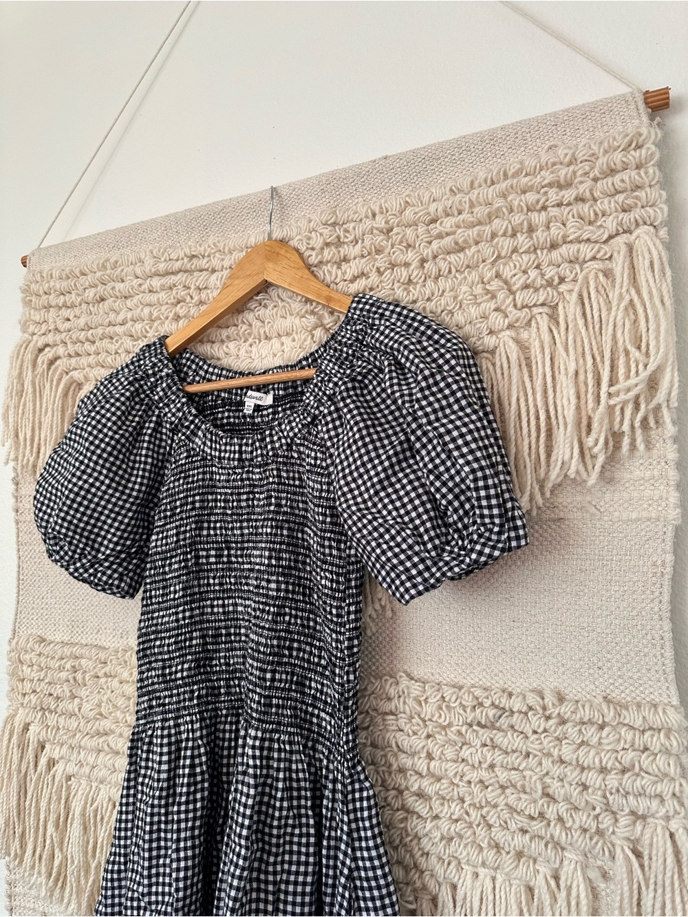 Madewell Smocked U-Neck Mini Dress - Picture 2 of 7